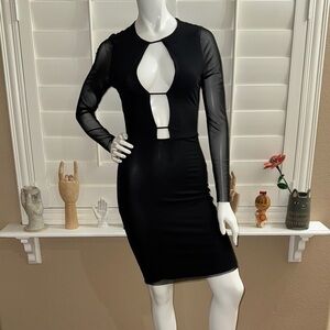 AFRM Criss Mini Dress Noir ALTERED